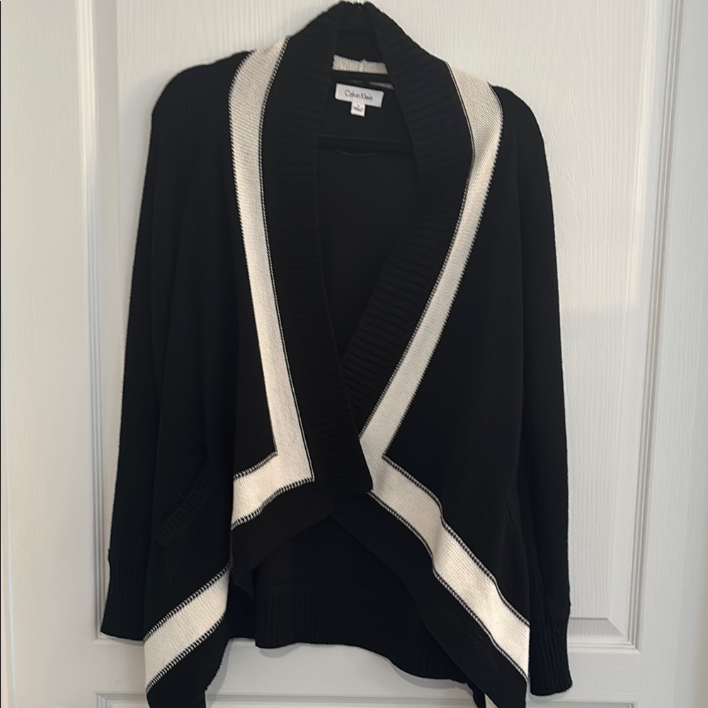 Calvin Klein Black and White Cardigan